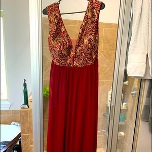 Crimson cocktail dress